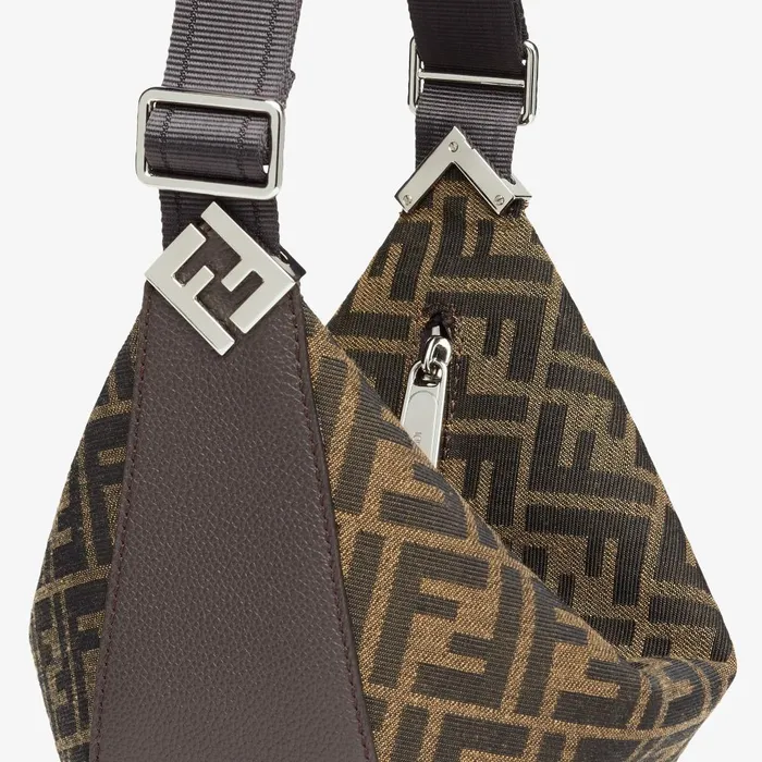 Fendi Messenger Bags FF Jacquard Fendi Melon Small Brown FF Jacquard Bag 8211 Men