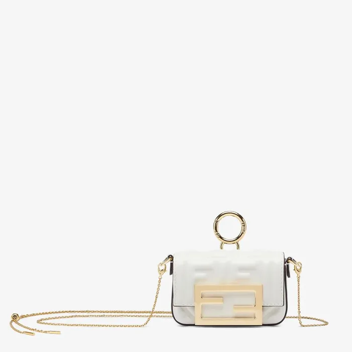 Fendi Miniature Bags Nano Baguette Charm White Nappa Leather Charm 8211 Women Fendi Miniature Bags Nano Baguette Charm White Nappa Leather Charm 8211 Women
