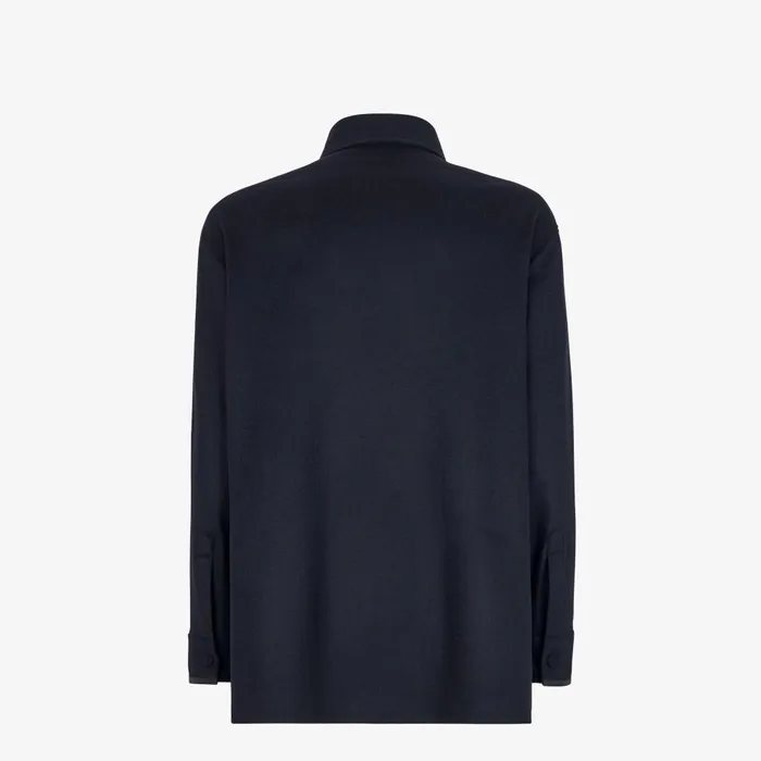 Fendi Outerwear Blouson Blue Cashmere GoTo Jacket 8211 Men