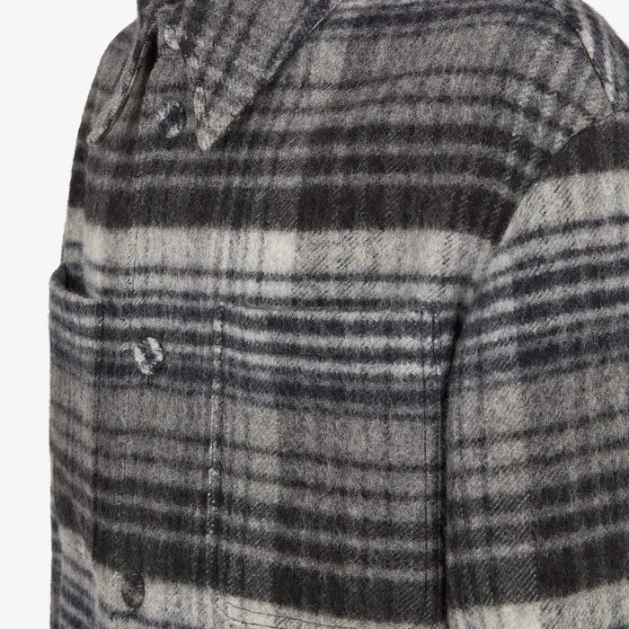 Fendi Outerwear Blouson Gray Flannel GoTo Jacket 8211 Men