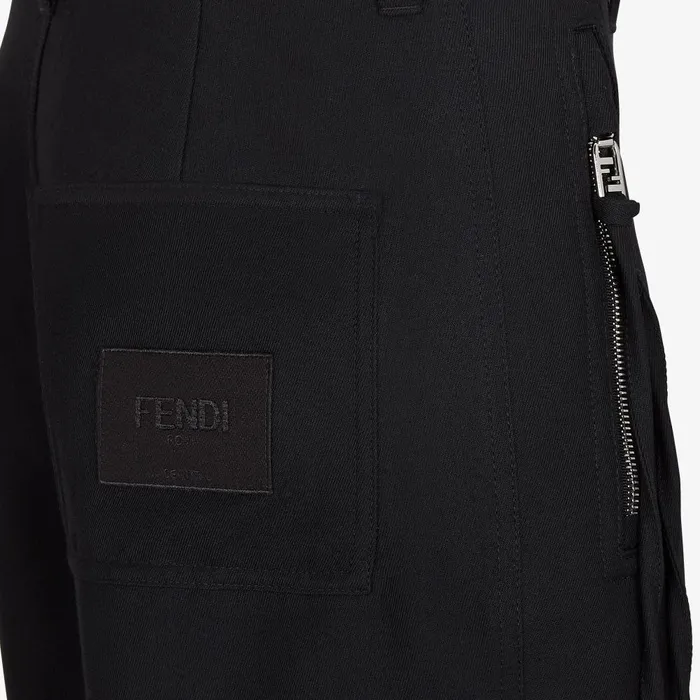 Fendi Pants and Shorts Pants Black Cotton Pants 8211 Men