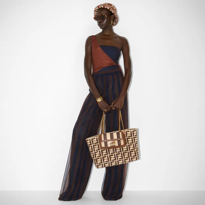 Fendi Pants and Shorts Pants Brown Pequin Tulle Pants 8211 Women