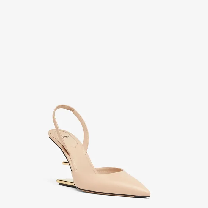 Fendi Pumps and Slingbacks Fendi First Pale Pink Leather Highheeled Slingbacks 8211 Women
