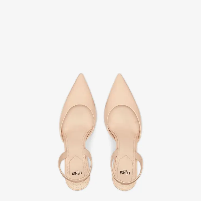 Fendi Pumps and Slingbacks Fendi First Pale Pink Leather Highheeled Slingbacks 8211 Women