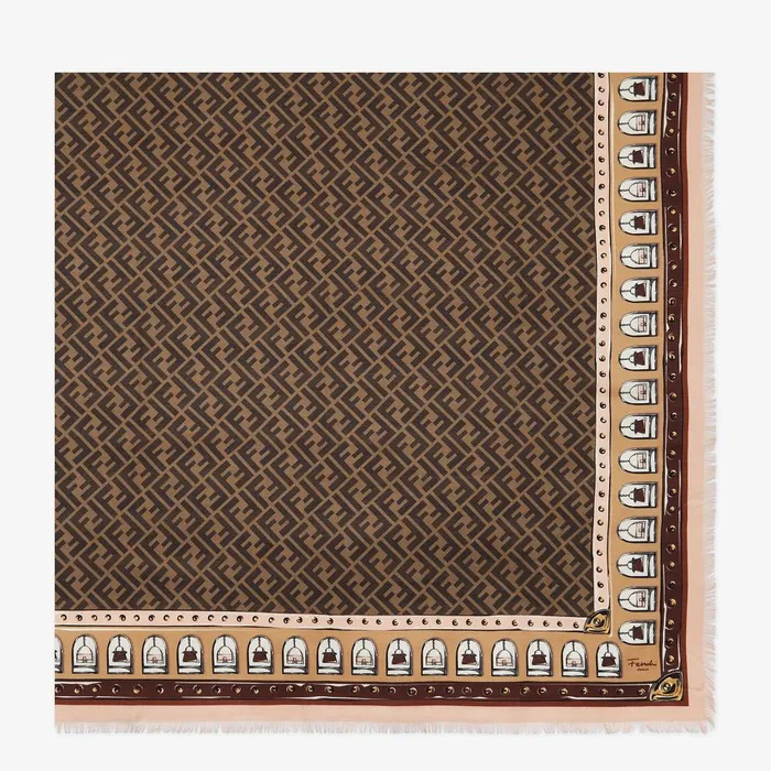 Fendi Scarves and Ponchos Fendi Shawl Brown Cashmere Wool And Silk Shawl 8211 Women Fendi Scarves and Ponchos Fendi Shawl Brown Cashmere Wool And Silk Shawl 8211 Women