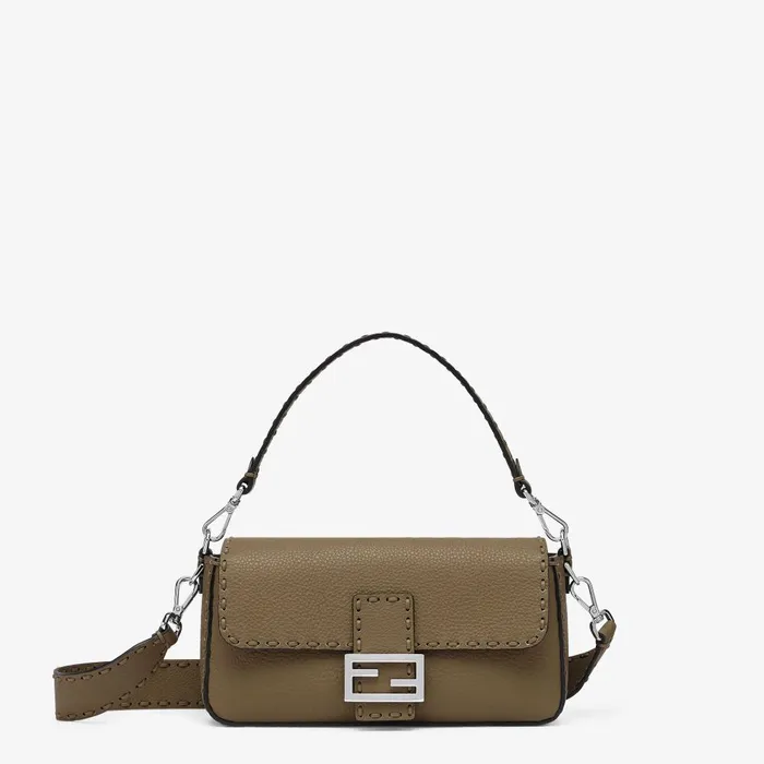 Fendi Shoulder and Crossbody Bags Baguette Green Selleria Bag With 612nbsphandsewn Topstitches 8211 Women Fendi Shoulder and Crossbody Bags Baguette Green Selleria Bag With 612nbsphandsewn Topstitches 8211 Women