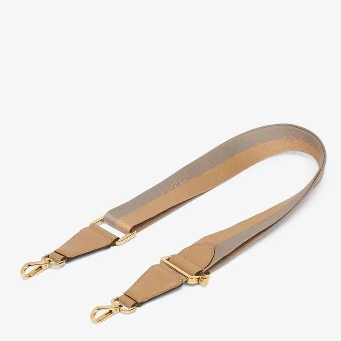 Fendi Shoulder Straps and Bag Accessories Strap You Beige FF Webbing Reversible Shoulder Strap 8211 Women