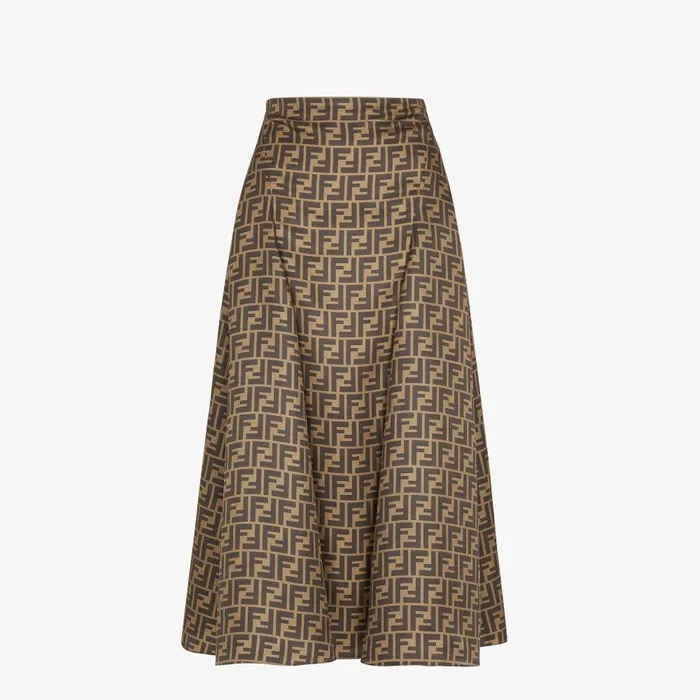 Fendi Skirts Skirt Brown FF Twill Skirt 8211 Women
