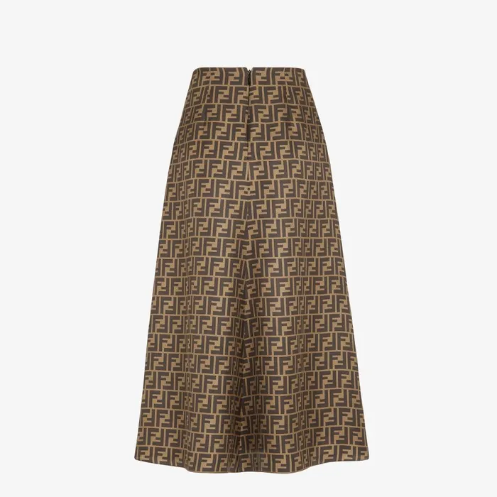 Fendi Skirts Skirt Brown FF Twill Skirt 8211 Women