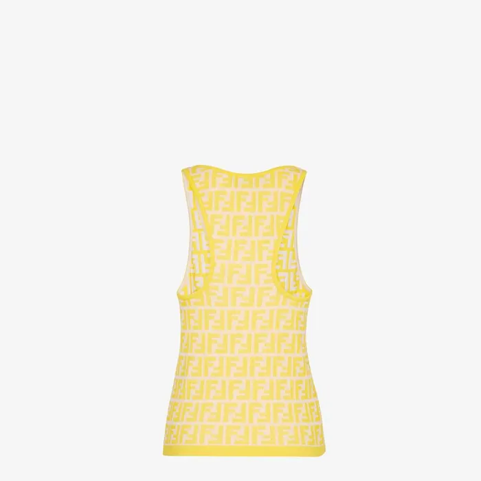Fendi Tops and Shirts Top Golden Yellow FF Cotton Top 8211 Women