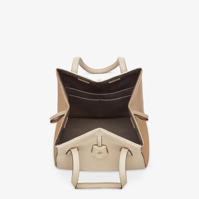 Fendi Tote Bags Fendi Origami Medium Beige Twotone Leather Bag That Can Be Transformed 8211 Women