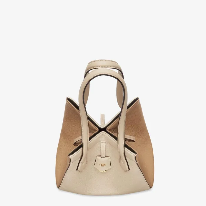 Fendi Tote Bags Fendi Origami Medium Beige Twotone Leather Bag That Can Be Transformed 8211 Women