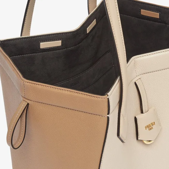 Fendi Tote Bags Fendi Origami Medium Beige Twotone Leather Bag That Can Be Transformed 8211 Women