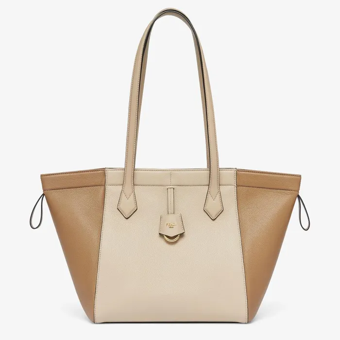 Fendi Tote Bags Fendi Origami Medium Beige Twotone Leather Bag That Can Be Transformed 8211 Women