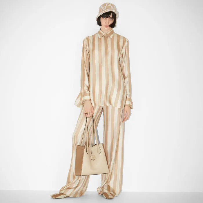 Fendi Tote Bags Fendi Origami Medium Beige Twotone Leather Bag That Can Be Transformed 8211 Women