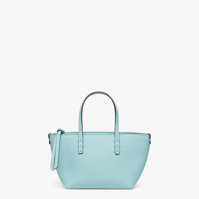 Fendi Tote Bags Mini Roll Light Blue Selleria Minibag With Handsewn Topstitches 8211 Women