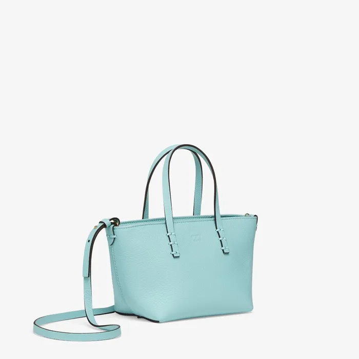 Fendi Tote Bags Mini Roll Light Blue Selleria Minibag With Handsewn Topstitches 8211 Women