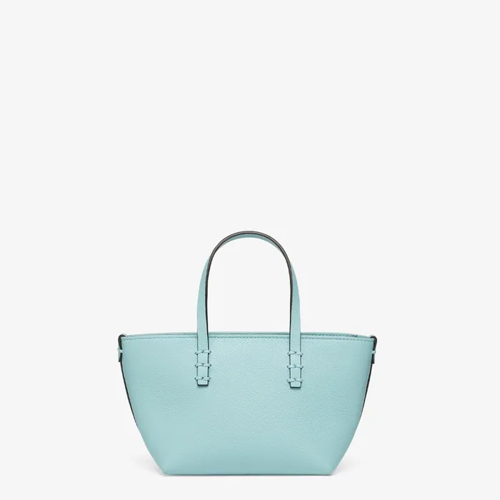 Fendi Tote Bags Mini Roll Light Blue Selleria Minibag With Handsewn Topstitches 8211 Women