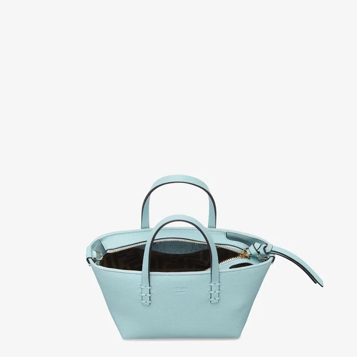 Fendi Tote Bags Mini Roll Light Blue Selleria Minibag With Handsewn Topstitches 8211 Women