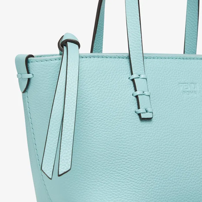 Fendi Tote Bags Mini Roll Light Blue Selleria Minibag With Handsewn Topstitches 8211 Women