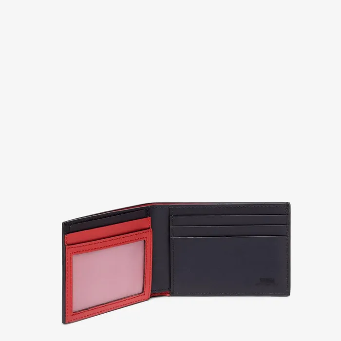 Fendi Wallets Fendi Shadow US Dollar Wallet Black And Red Leather Bifold Wallet 8211 Men