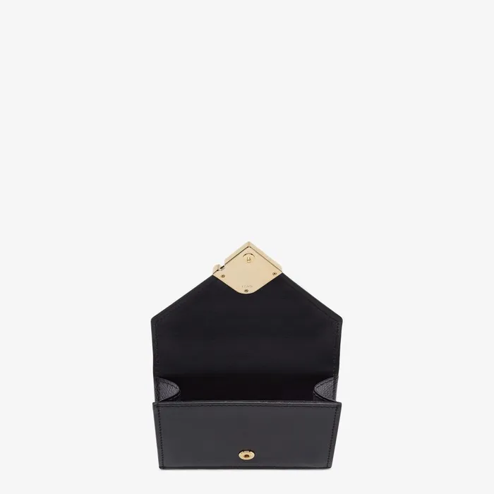 Fendi Wallets FF Diamonds Wallet Black Leather Wallet 8211 Women