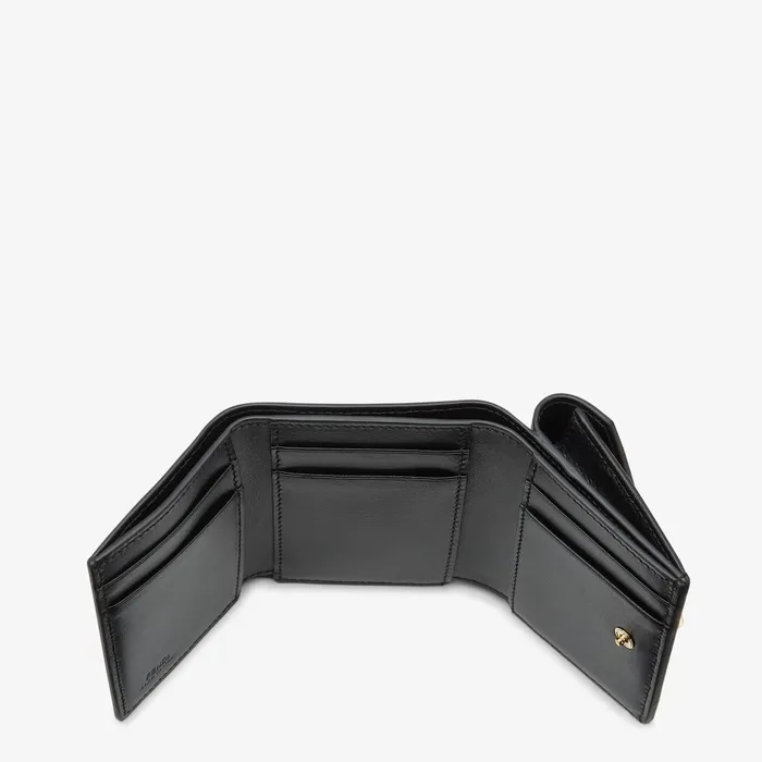 Fendi Wallets FF Diamonds Wallet Black Leather Wallet 8211 Women