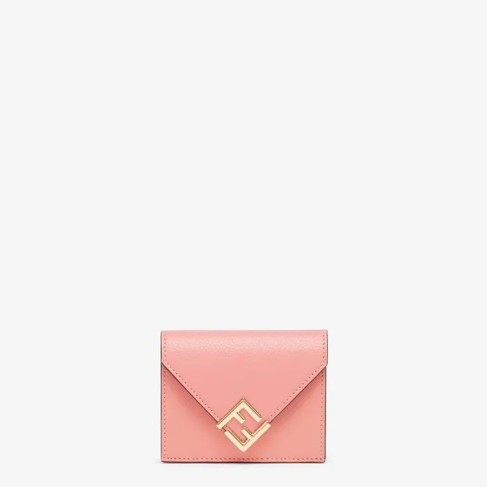 Fendi Wallets FF Diamonds Wallet Pink Leather Wallet 8211 Women