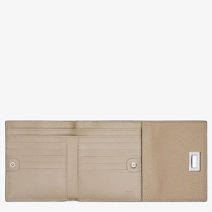 Fendi Wallets Peekaboo Wallet Beige Leather Wallet 8211 Women