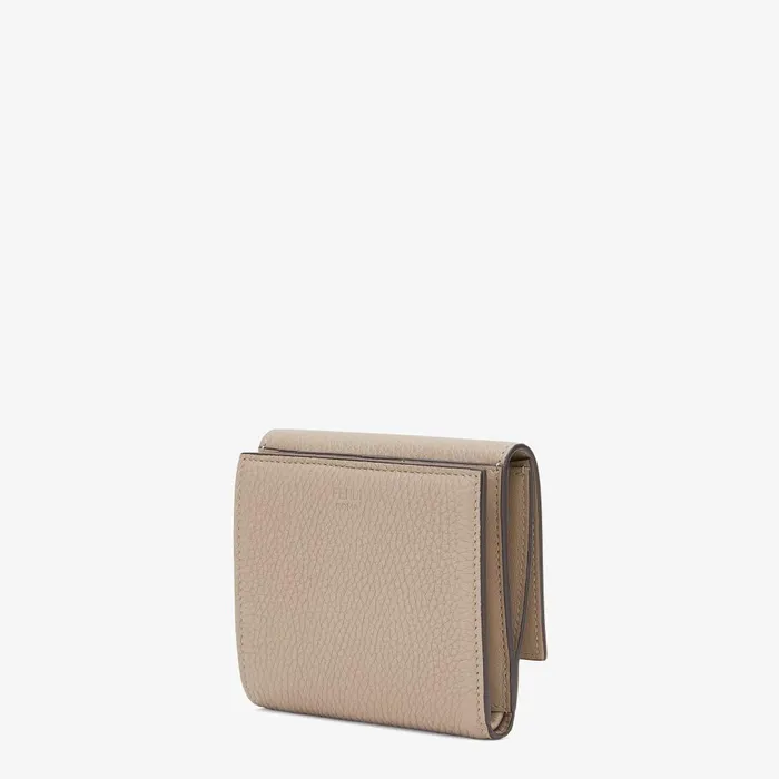 Fendi Wallets Peekaboo Wallet Beige Leather Wallet 8211 Women