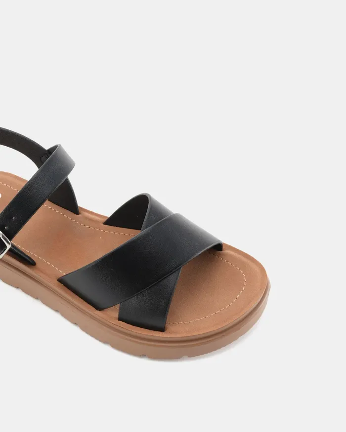 Flat Sandals NOVO Shoes Women TREMAINE BLACK Strappy Sandals