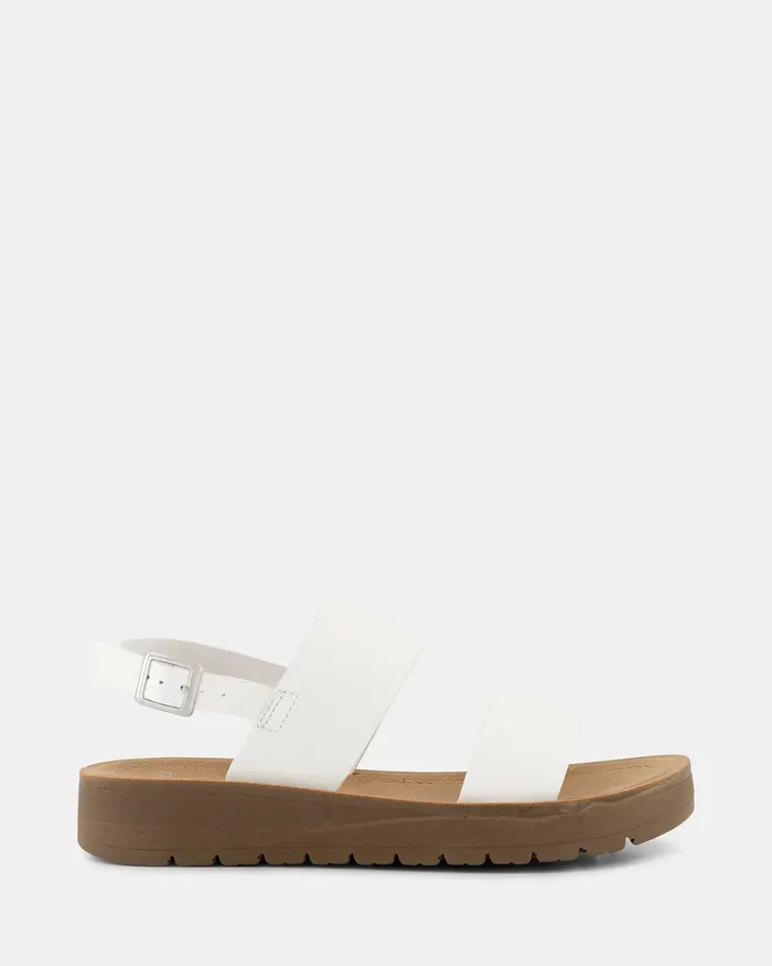 Flat Sandals TAMSAN WHITE Strappy Sandals NOVO Shoes Women