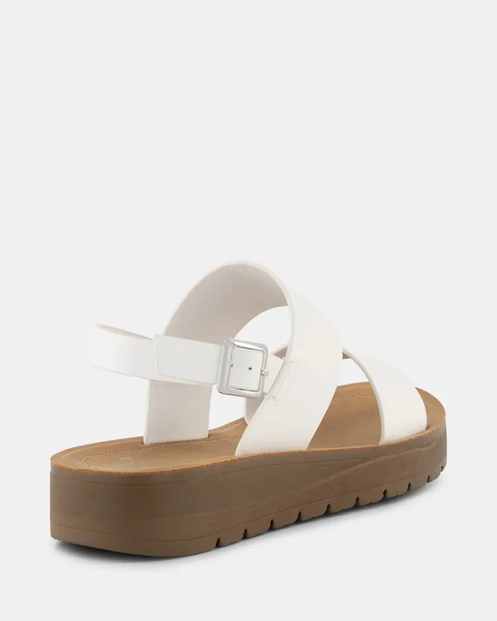 Flat Sandals TAMSAN WHITE Strappy Sandals NOVO Shoes Women