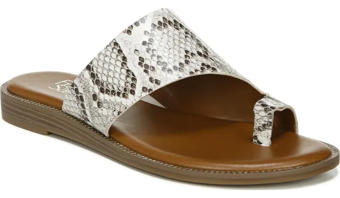 Flat Sandals Women Franco Sarto Franco Gem Sandal Roccia Faux Leather