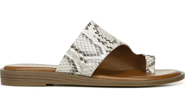 Flat Sandals Women Franco Sarto Franco Gem Sandal Roccia Faux Leather