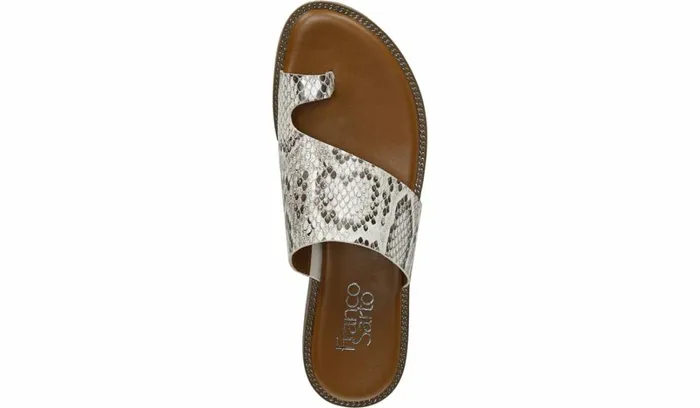 Flat Sandals Women Franco Sarto Franco Gem Sandal Roccia Faux Leather