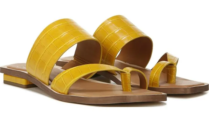 Flat Sandals Women Franco Sarto Sarto Ediana Sandal Yellow Leather Flat Sandals Women Franco Sarto Sarto Ediana Sandal Yellow Leather