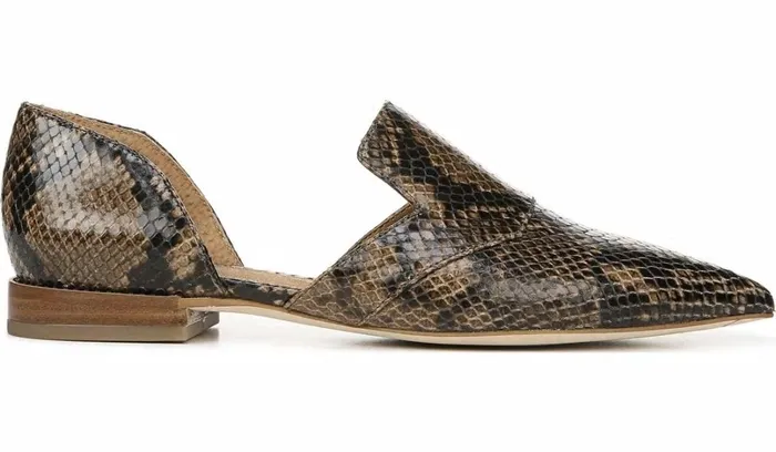 Flats Women Franco Sarto Sarto Toby D039Orsay Flat Taupe Snake Leather