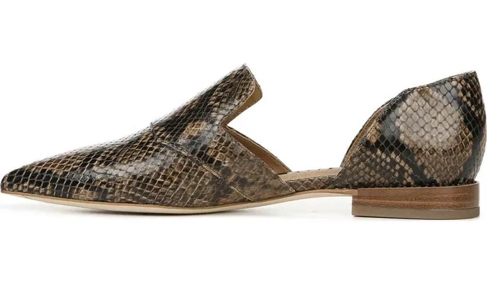Flats Women Franco Sarto Sarto Toby D039Orsay Flat Taupe Snake Leather