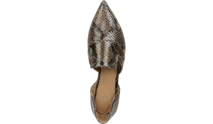 Flats Women Franco Sarto Sarto Toby D039Orsay Flat Taupe Snake Leather