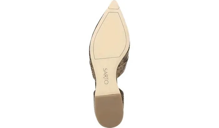Flats Women Franco Sarto Sarto Toby D039Orsay Flat Taupe Snake Leather