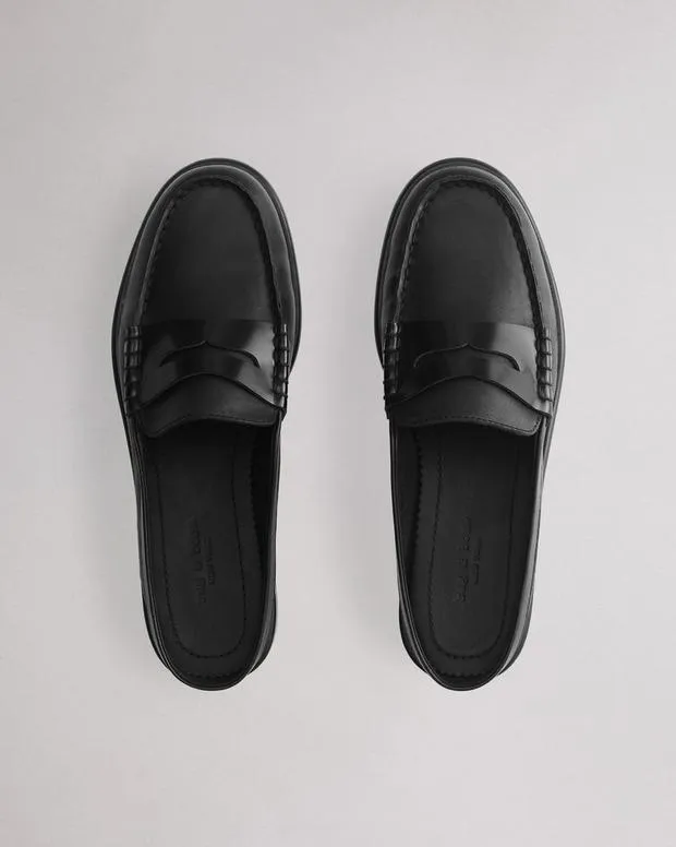 Flats Women Rag and Bone Carter Leather Mule Black