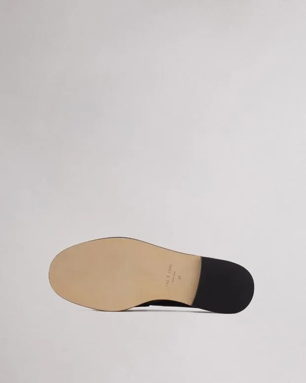 Flats Women Rag and Bone Carter Leather Mule Black