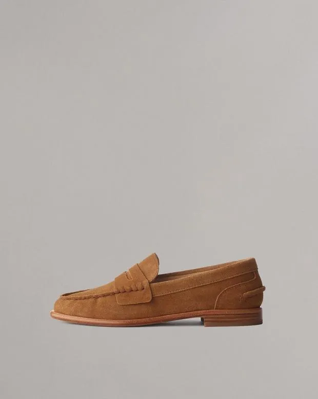 Flats Women Rag and Bone Carter Suede Loafer Brownwood Suede