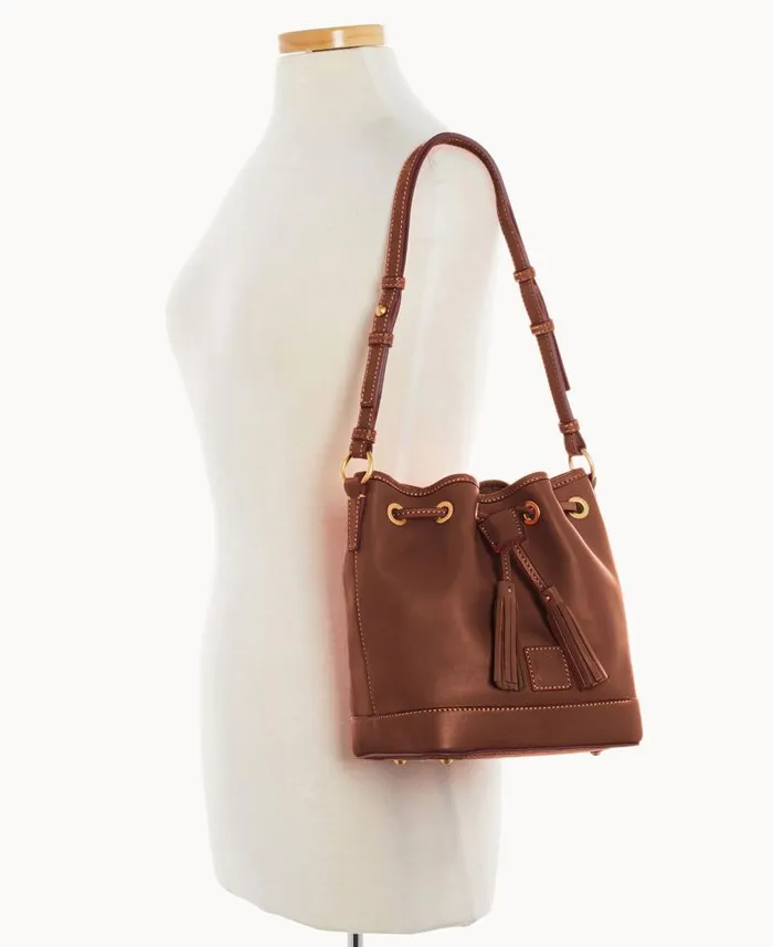 Florentine Small Drawstring Chestnut Woman Dooney and Bourke Shoulder Bags Florentine Small Drawstring Chestnut Woman Dooney and Bourke Shoulder Bags