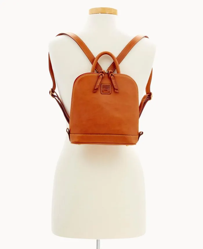 Florentine Small Zip Pod Backpack Natural Woman Dooney and Bourke Backpacks Florentine Small Zip Pod Backpack Natural Woman Dooney and Bourke Backpacks