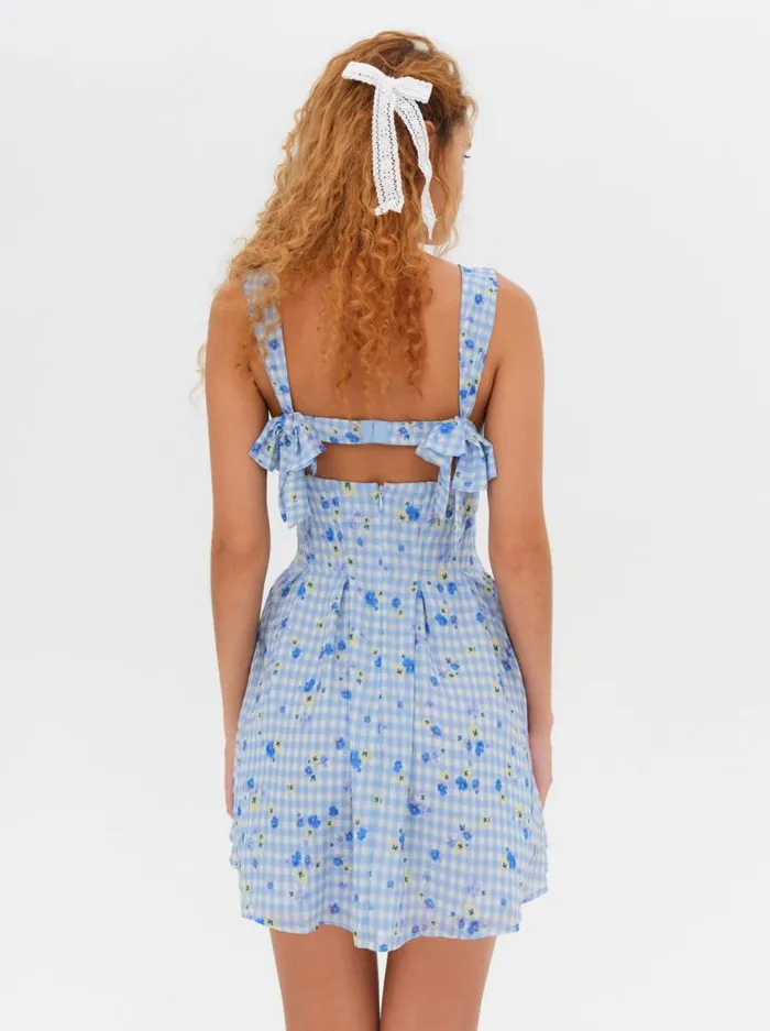 For Love and Lemons Dresses August Mini Dress Blue 8211 Women For Love and Lemons Dresses August Mini Dress Blue 8211 Women