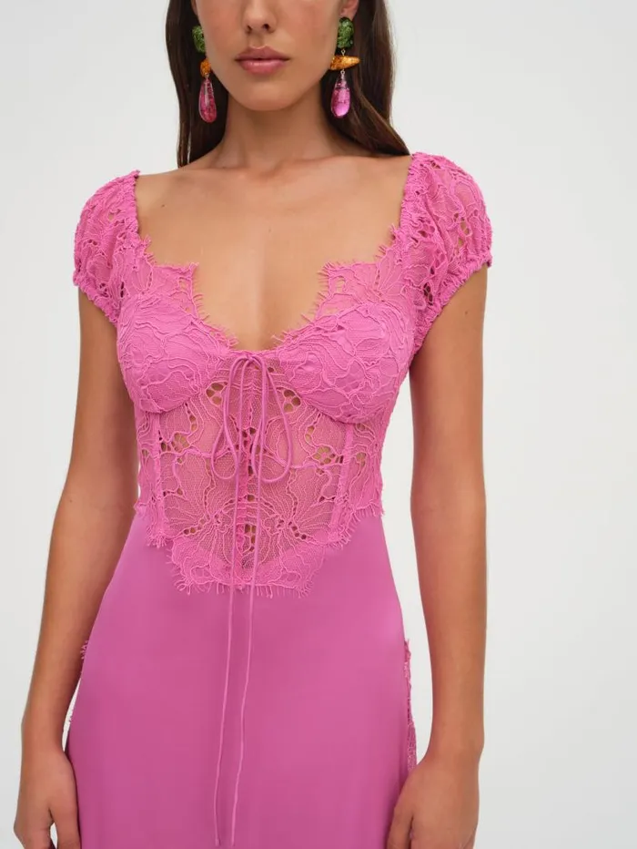 For Love and Lemons Dresses Casey Maxi Dress Pink 8211 Women