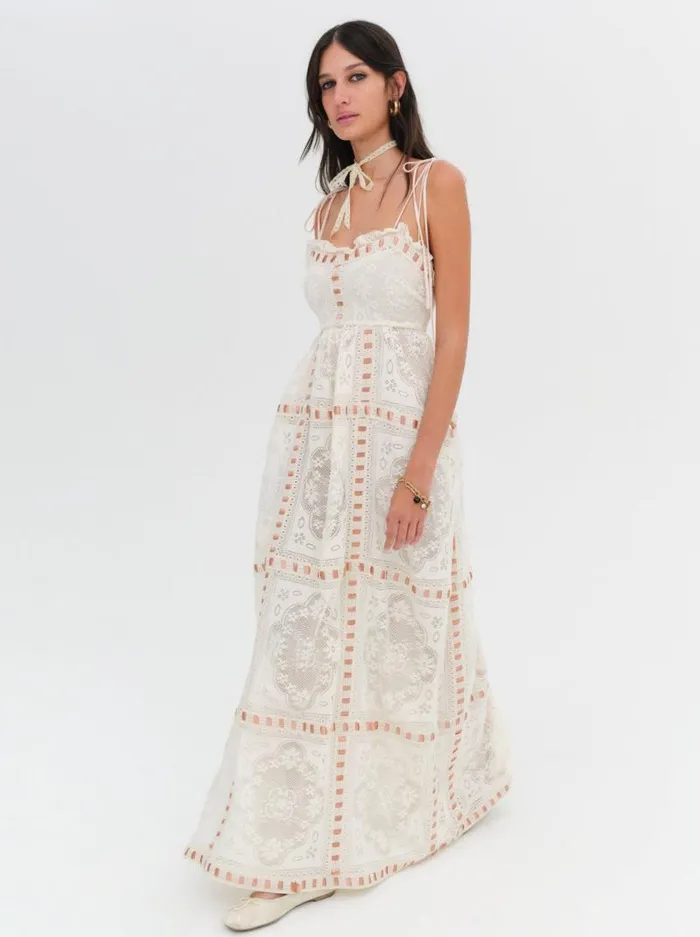 For Love and Lemons Dresses Charlotte Maxi Dress Beige 8211 Women For Love and Lemons Dresses Charlotte Maxi Dress Beige 8211 Women
