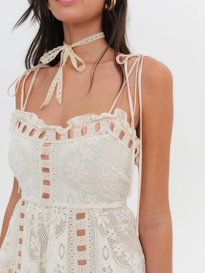 For Love and Lemons Dresses Charlotte Maxi Dress Beige 8211 Women For Love and Lemons Dresses Charlotte Maxi Dress Beige 8211 Women